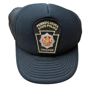 Pennsylvania State Police Trooper Trucker Snapback Hat Cap Mesh Back Adjustable